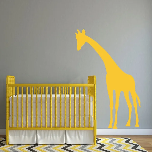 tall giraffe silhouette wall sticker for baby bedroom sweet
