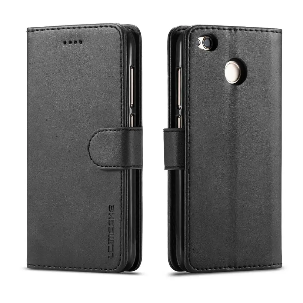 

Luxury Leather Case For Xiaomi Redmi 4X Silicone Flip Cover Card Holder Waller Case For Xiaomi Redmi 4X Coque Funda