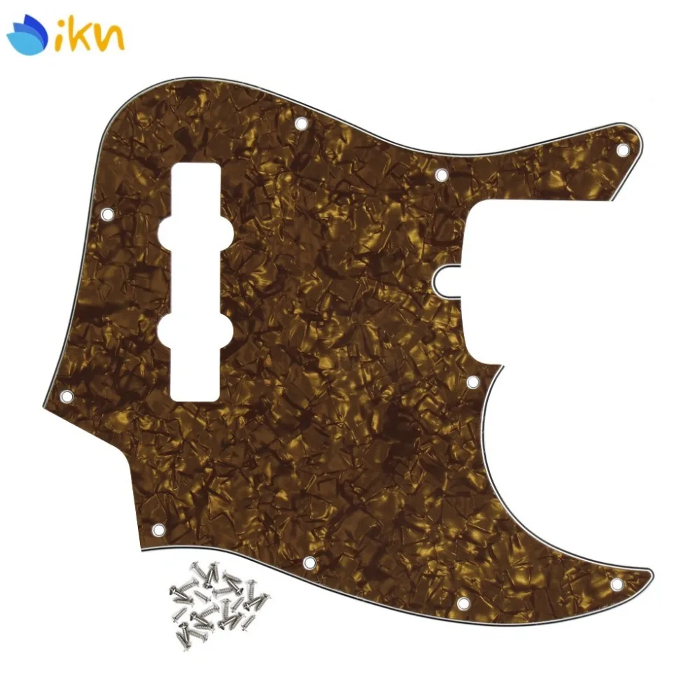 Новый JB Bass pick guard Script Plate & Шурупы Для 4 струн Bass pick Guard коричневые жемчужные аксессуары для бас-гитары 4Ply