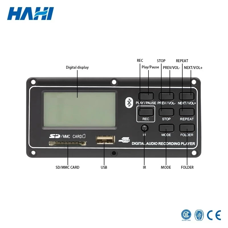 

Wireless Bluetooth DC12V MP3 WMA Decoder Board Audio Module USB AUX FM SD Card Radio Remote For Car accessories