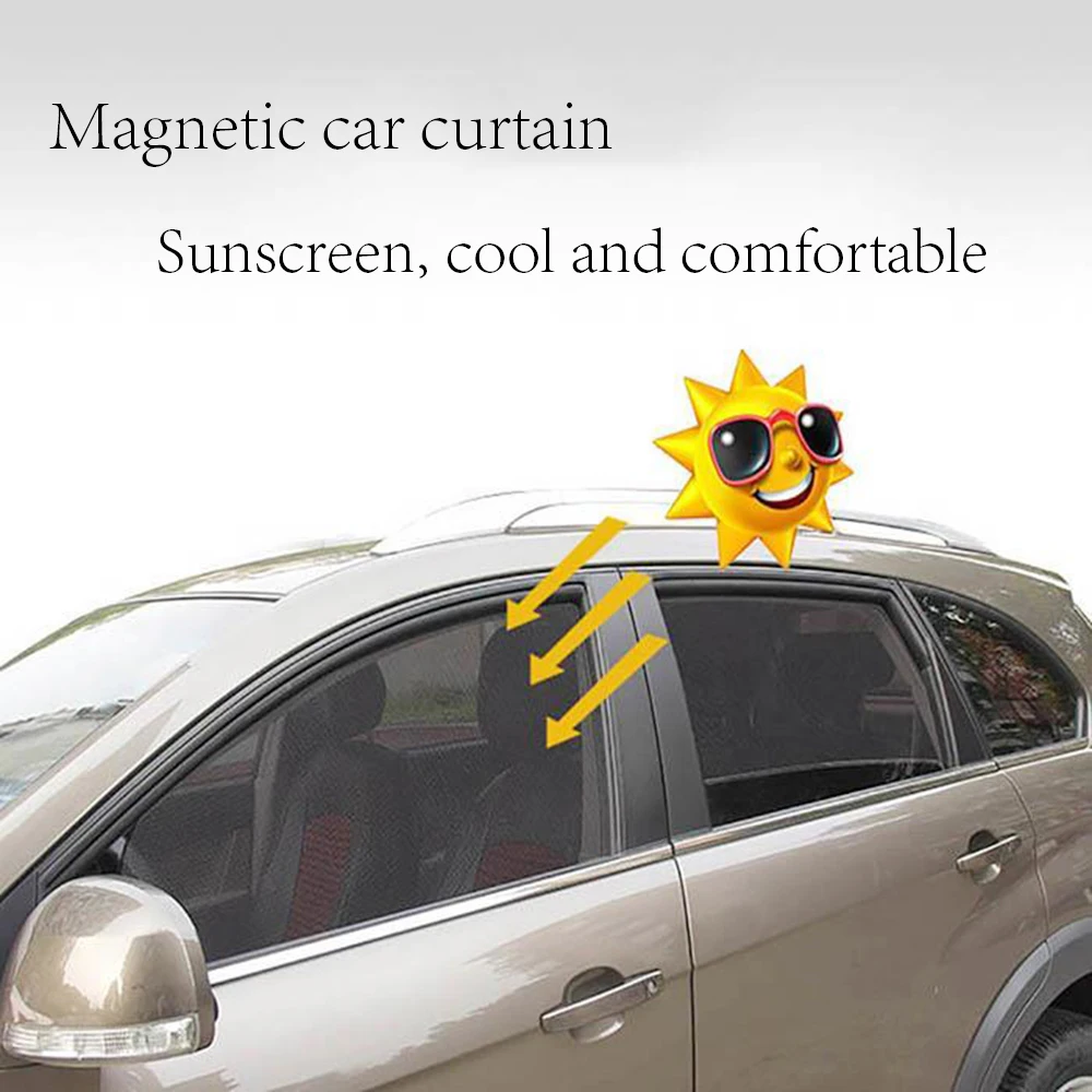 

Magnetic Car Window Sunshade Curtain encrypted mesh fabric sunscreen no occlusion of sight magnetic sunshade Car Sun Shade