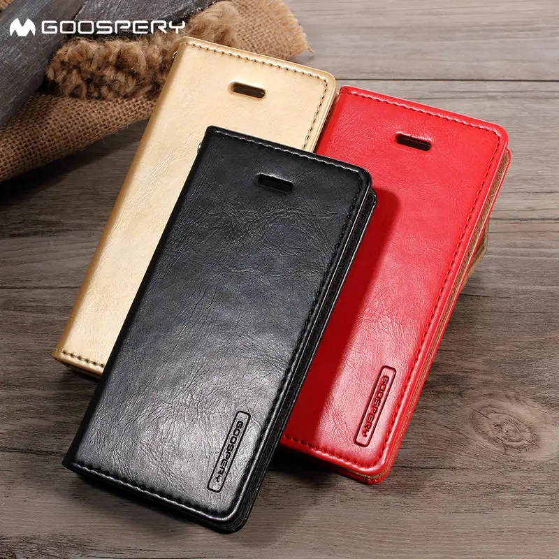GOOSPERY для iPhone6 6s случае принципиально Кожа Flip Cover Blue Moon Wallet подставкой телефон