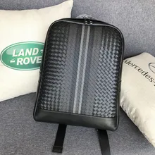 Kaisiludi кожаный рюкзак с вышивкой, Вязаная мужская сумка, двойная сумка на плечо, мужская сумка, большая вместительность, модная женская сумка для компьютера