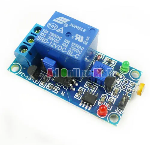 

12V Photoresistor Relay Module Light Detection Switch Photosensitive Sensor Board 5PCS/LOT