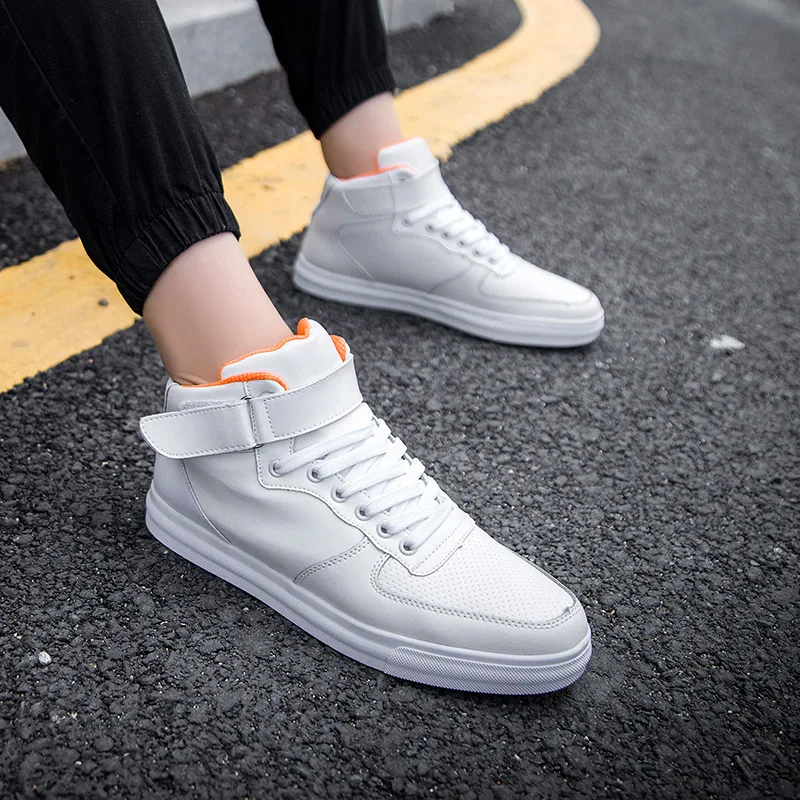 

2019 Explosive Sports Shoes Portable and Air-permeable Student High-top Rubber Bottom Leisure Fashion Wear-resistant Korean Plat