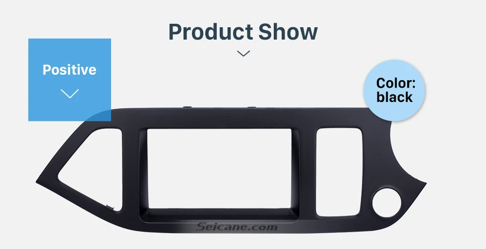 Seicane Black Double Din 2011 KIA MORNING PICANTO Right Hand Drive Car Radio Fascia Dash CD Panel kit Auto Stereo Installation Frame