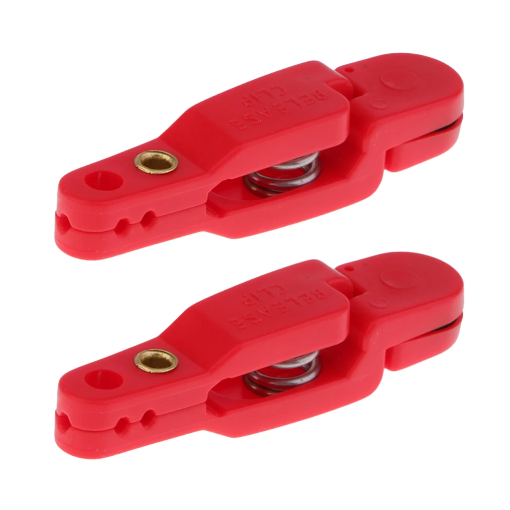 2pcs Adjustable Snap Release Clip Downrigger Release Clip for Weight, Planer Board, Kite, Heavy Tension Red