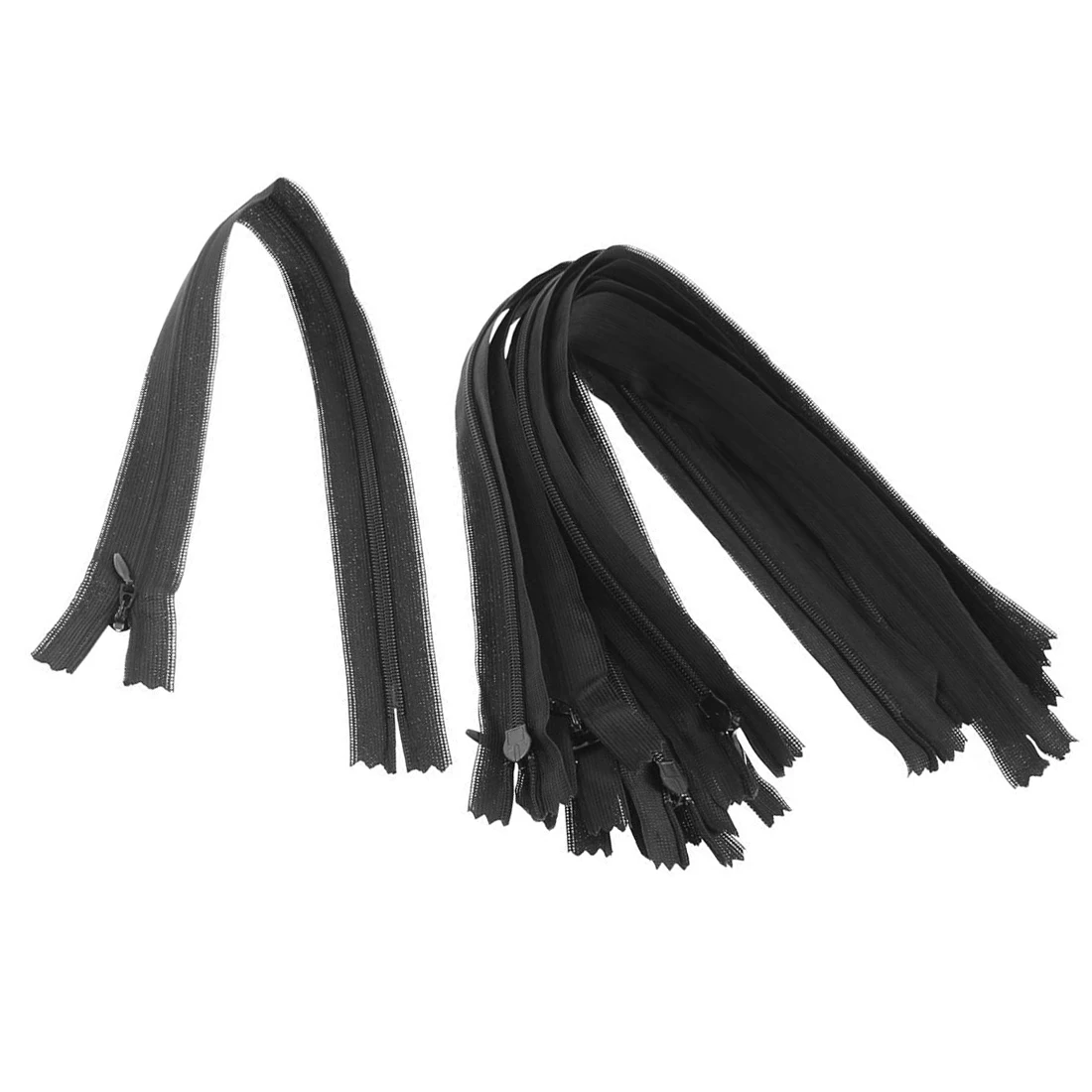 SZS Hot Nylon Invisible Concealed Zip Zipper 14 Inch 10 Pcs Blackin