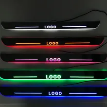 EOsuns Подгонянный светодиодный движущийся двери потертости Nerf баров и ходовых досок двери подоконник свет пластины накладки для Honda XRV-16