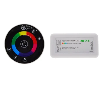 

RGB Controler 2.4G RF Touch Screen Round Controller DC12-24V 3 Channel for RGB LED Strip