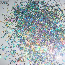 1 мм Блестки для ногтей с серебряными бриллиантами ромбовидный Блестящий сверкающие блестки в форме углов для самостоятельного дизайна ногтей и блестки для ногтей