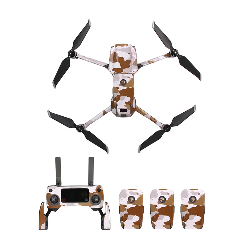 Стикер для дрона наклейки на батарейки пульт дистанционного управления наклейки кожи для dji mavic 2 pro& zoom drone аксессуары - Цвет: Desert Camouflage