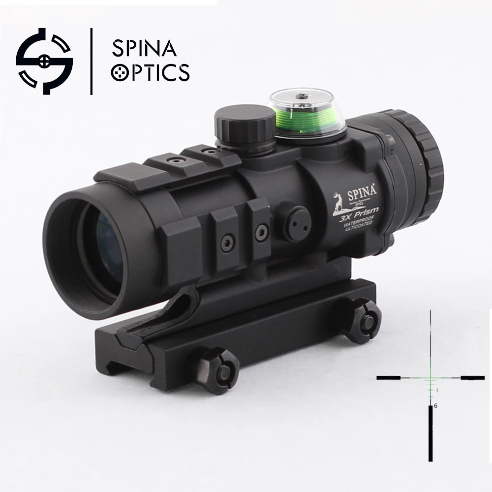 

aiming mirror 3X32 fiber prism Green illumination aiming at Riflescope belt ballistic Cross Line