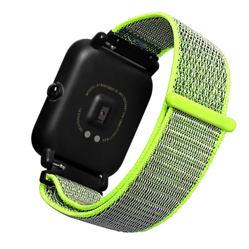 20MM Magic Sticker Canvas For Huami Amazfit Smart Watch Youth Edition Bip BIT PACE Lite band strap fitness bracelet H40 (11)