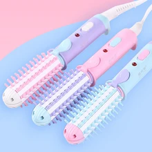 В моде быстрый выпрямитель для волос Профессиональный мини выпрямитель утюжок Портативный 2 в 1 Электрический бигуди и выпрямитель для волос