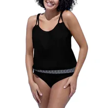 Комплект из двух предметов плавание костюм мягкий танкини плюс размеры купальники для малышек с трусики женщин печати лоскутн