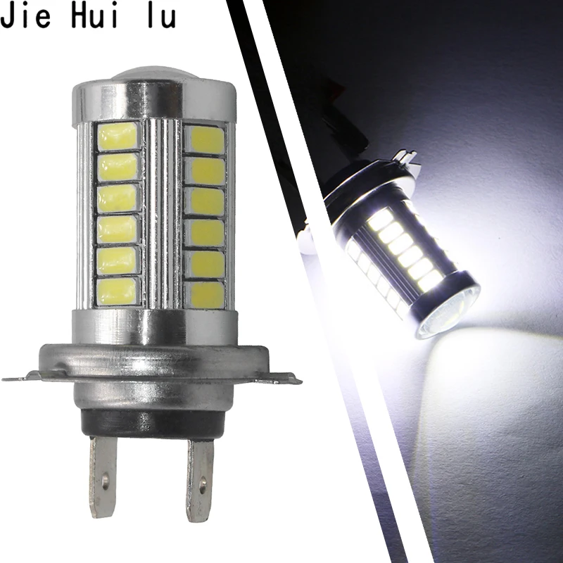 

H4 H7 LED 5630 33SMD 8W 33 LED Car Light Bulb Headlight 12V 800Lm DRL Daytime Traffic Light Driving Lights Fog Light Hot Sale