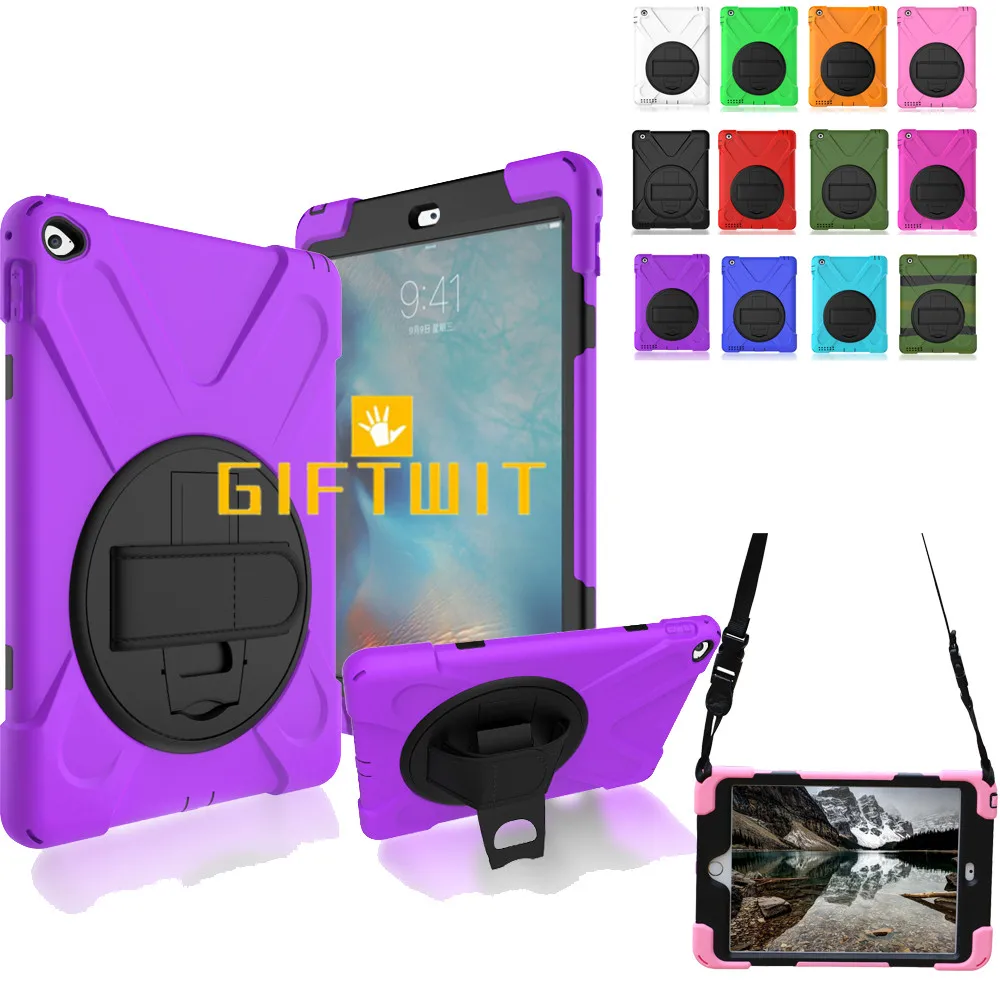 Case For iPad 2 / 3 4 Kids Safe Armor Kickstand Tablet Cover Shockproof Heavy Duty Shell Hand Shoulder Strap Car Use | Компьютеры и