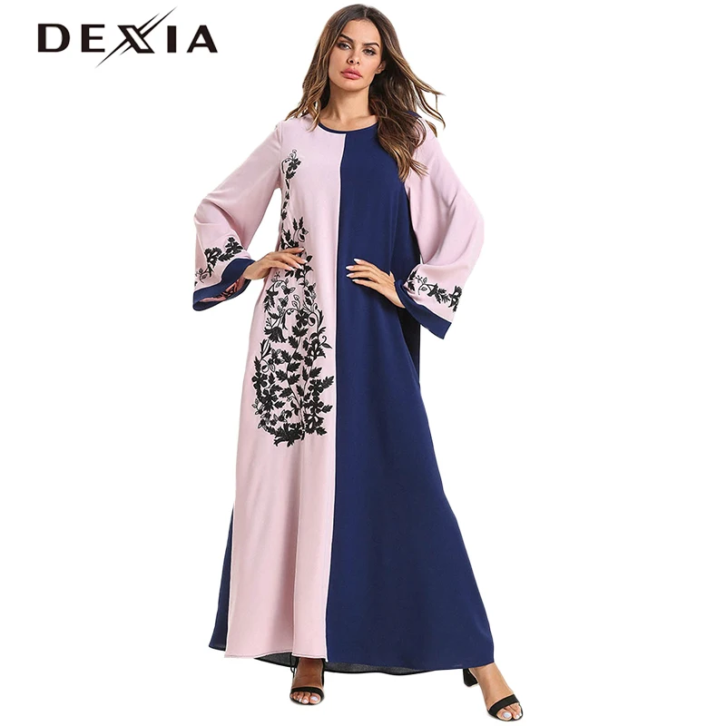 Dexia платье с длинными рукавами и цветочным принтом длинное Boho Vadim свободное Jurk