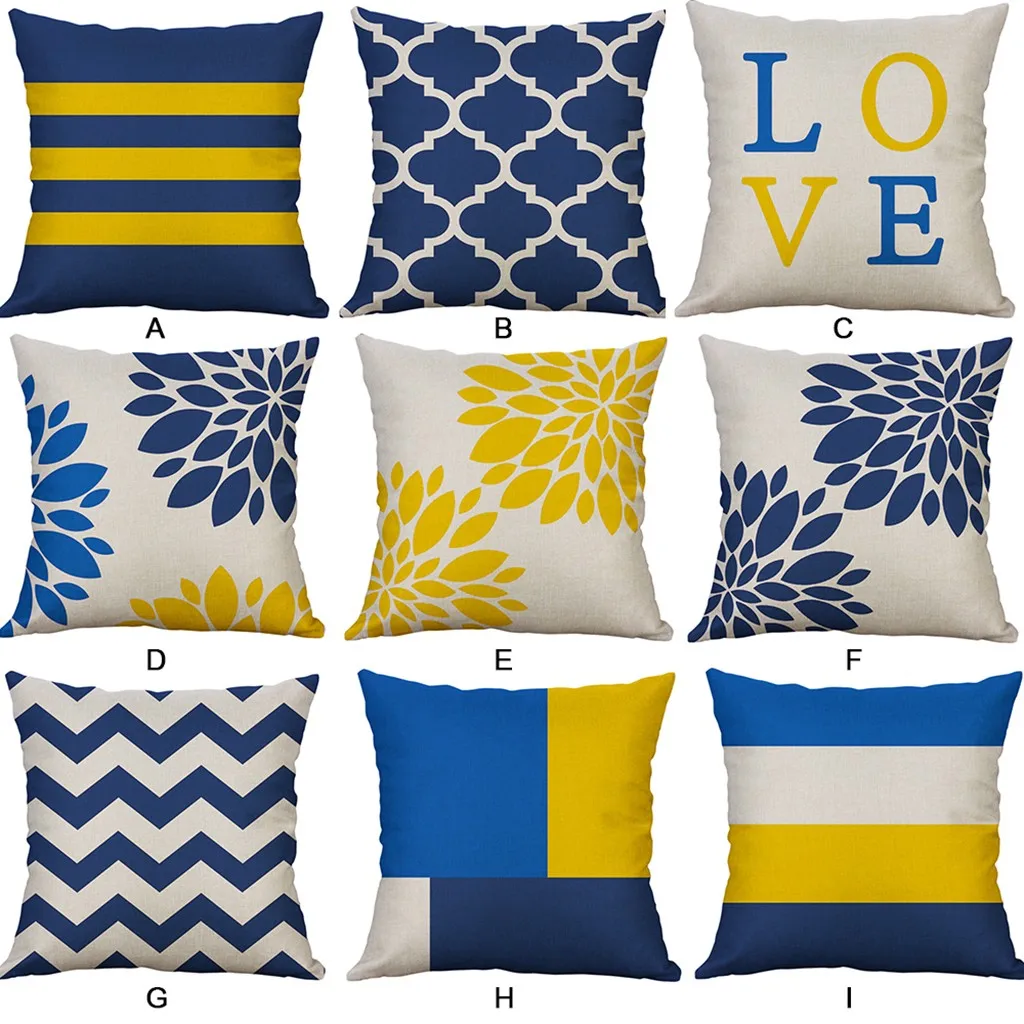 

Home Simple Geometric Linen Creative Lovely Pillow Cover Pillow Cover Car Pillow Cover 45cm*45cm