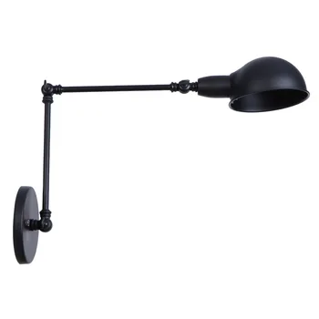 

Black Iron American Village Wall Lamp E27 Bulb with lampshade Bedroom wall light restaurant bar led wall lamp RWL0023
