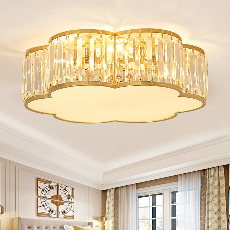 

2019 Crystal Modern LED Ceiling Lights For Living Room Bedroom Home Lighting Fixtures Luxurious Stainless Steel Ceiling Lamp