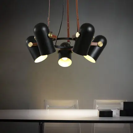 Simple Loft Style Black Iron LED Pendant Light Fixtures Creative Modern Lamp Dining Room DIY Hanging Droplight Indoor Lighting