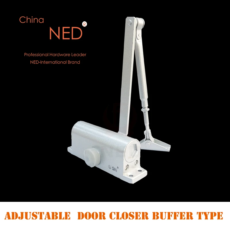 

NED Household Speed Control Type Adjustable Door Closer Fire Channel Damper Buffer Type Automatic Door Closers Bear 65-85KG
