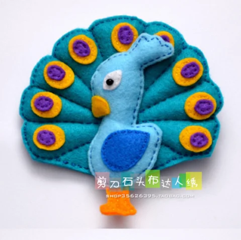DIY forest birds and parrots. Fabric Felt kit Non-woven cloth Craft DIY Sewing set Handwork Material needlework JDSTB