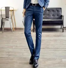 2016 frühling mens anzug hosen fleece verdicken business hosen herren freizeithose gerade klassische kleid hosen für männer
