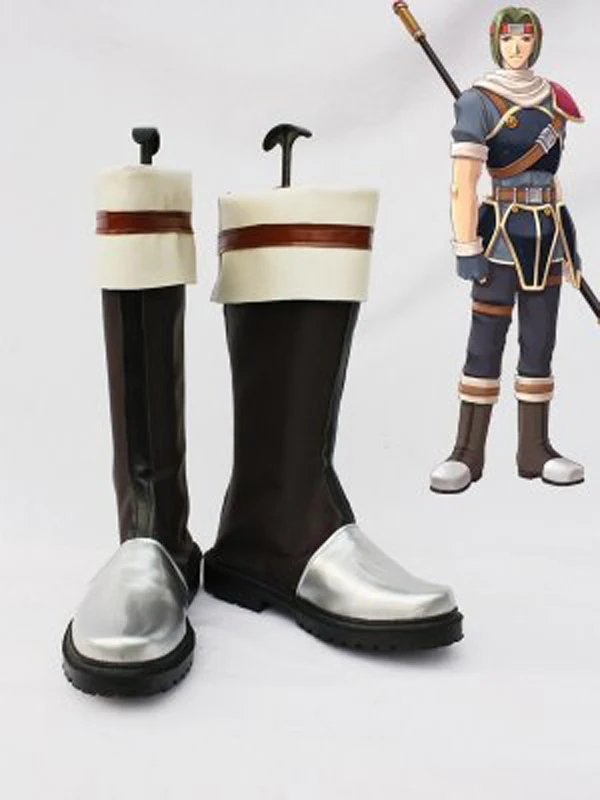 the-legend-of-heroes-vi-kurz-nardin-brown-halloween-cosplay-boots-shoes-anime-party-cosplay-boots-adult-men-shoes