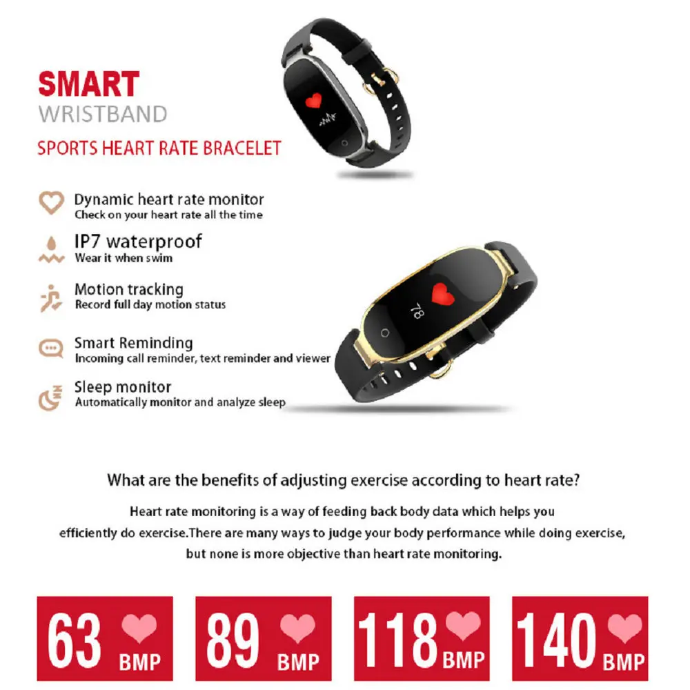 S3 plus, мужские и женские умные часы, напульсники, цветной фитнес-браслет, водонепроницаемые женские спортивные часы для отслеживания сердечного ритма