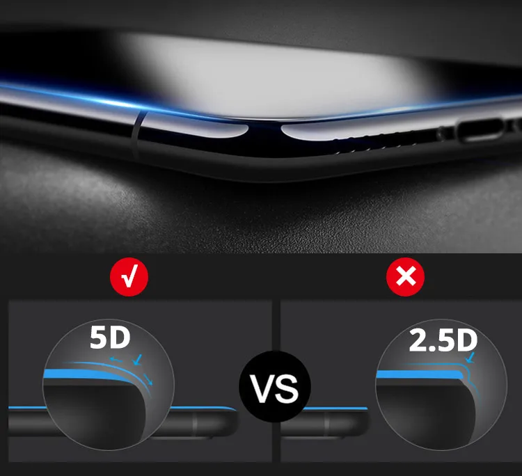 5D закаленное Стекло для iPhone X 6 6s плюс 7 plus 8 плюс Экран протектор для iPhone 6 6s 7 8 Стекло полное покрытие изогнутые защиты