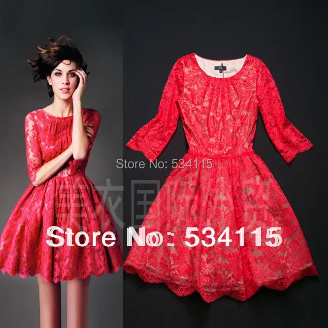 three quarter sleeve dresses