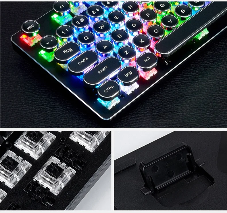 Ajazz AK33i USB Проводная панк машинка мультимедиа макро программирование