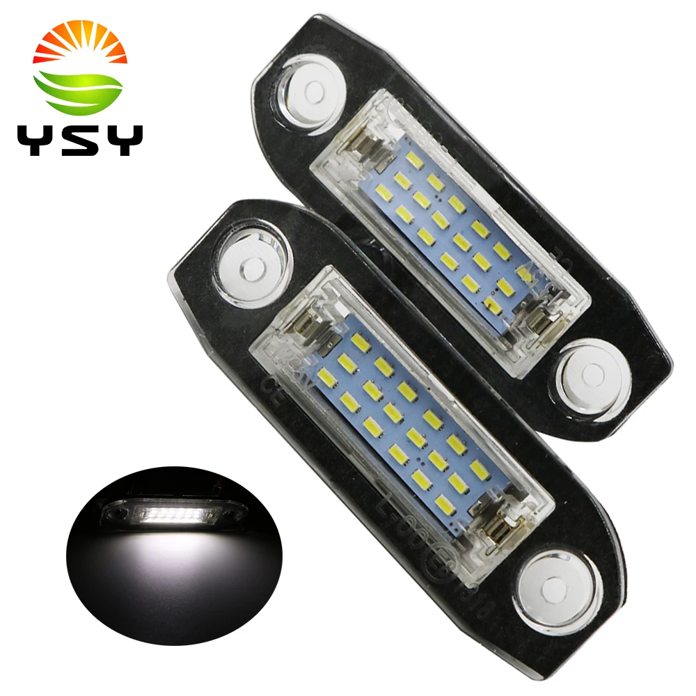 YSY 2pcs canbus 18 светодиодный светильник номерного знака автомобиля для Volvo S80 XC90 S40 V60