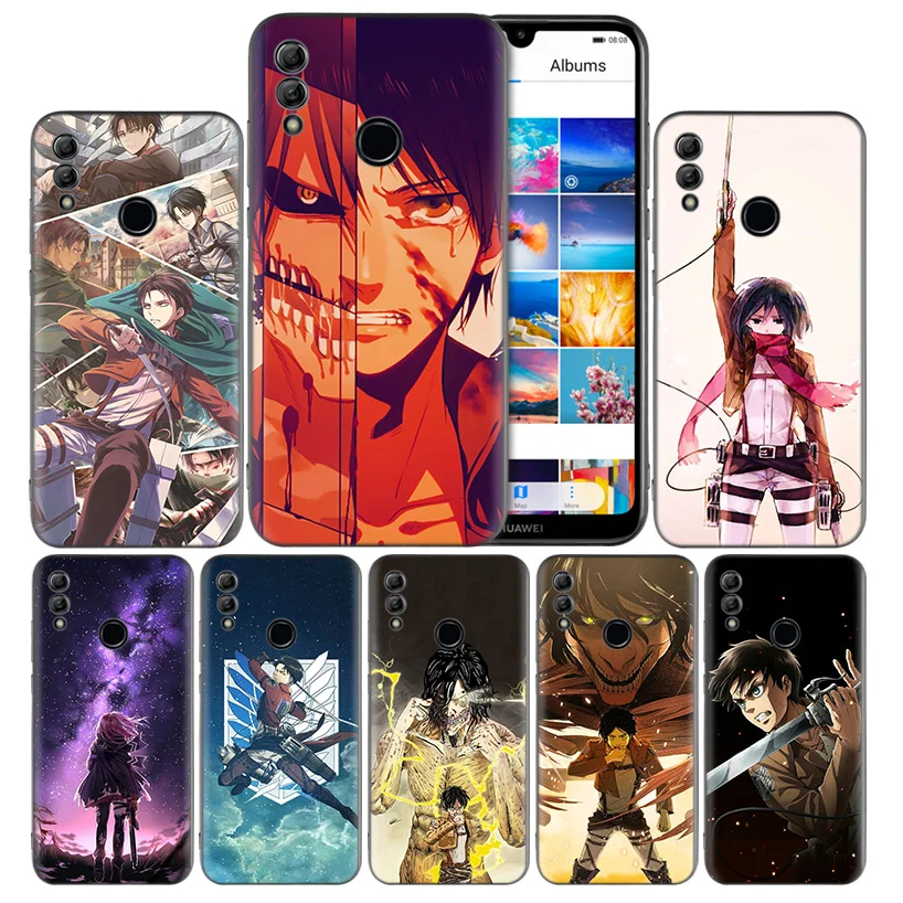 

Attack on Titan 3 Season Black Silicone Case Cover for Huawei Honor 8X 8C 8A 8S 10 10i Lite Play V20 Y9 Y7 Y6 Y5 Prime 2018 2019