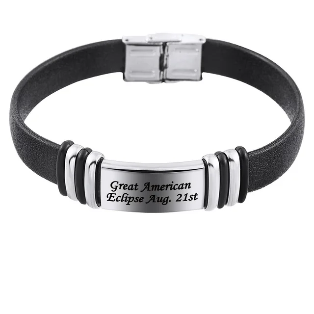 Mjartoria 1pc Carved Letters Charm Bracelet Stainless Steel Silica Mjartoria 1pc Carved Letters Charm Bracelet Stainless Steel Silica Gel Bracelets Bangles Jewelry For Women