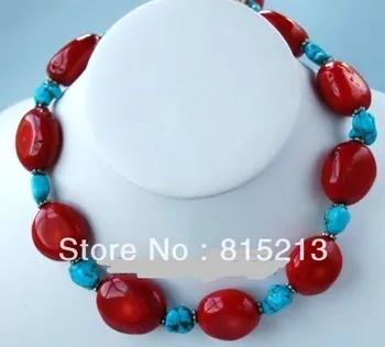 

ddh0073 18'' Tibet silver red coral necklace ,45cm 28% Discount