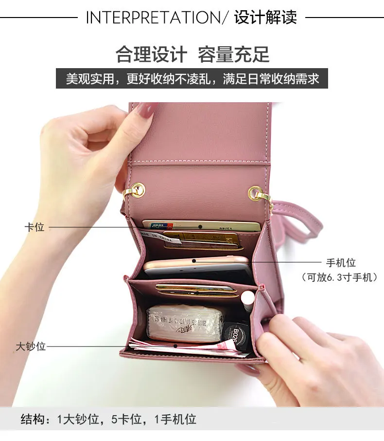 glass flip cover Women New Handbags Fashion Design Shoulder Messenger Bag Trendy Travel Wallet for iPhone 11 PRO MAX X XR XS 7 8 PLUS Crossbody phone card case