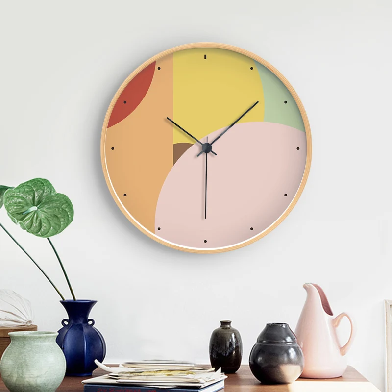 Buy Modern Solid Wood Silent Circular Gradient Picture