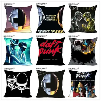 

Customized Pillow Cover Daft Punk Decorative Pillowcase Square Zipper Pillow Cover 20X20cm 35X35cm 40x40cm