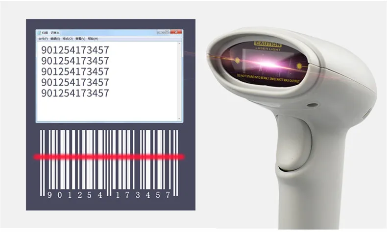 Portátil para Supermercado Reader para Pos Novo Laser Cabo Barcode Scanner Bar Code Plug And Play Wireless1d Usb 5 Supermercado barcode scanner bar code reader para POS Plug and play