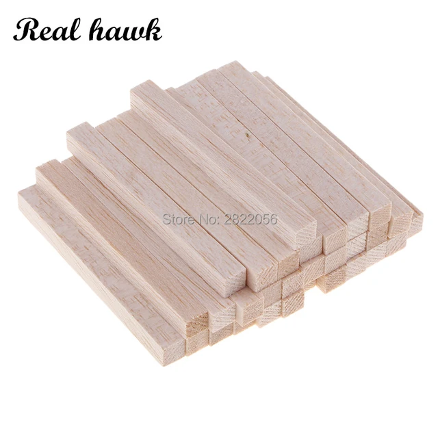  Wood Sticks 100 Pcs 1/5 x 1/5 x 12 Inch Hardwood Square Dowels  Unfinished Wood Strips Square Craft Sticks Long Wood Dowels Square Wooden  Dowel Rod for DIY Craft Projects Supplies Models Making