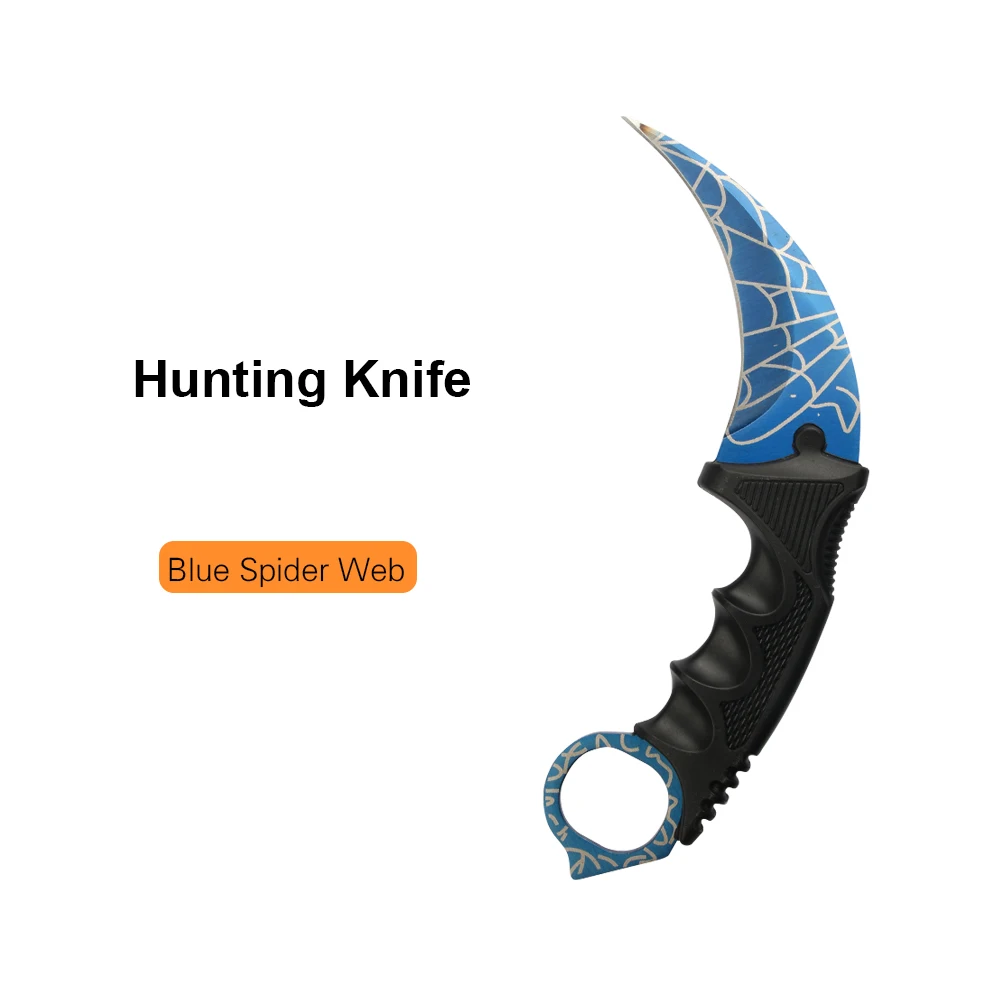 JelBo походный охотничий нож с ножной Karambit нож портативный карманный складной нож лезвие из нержавеющей стали - Цвет: Blue Spider Web