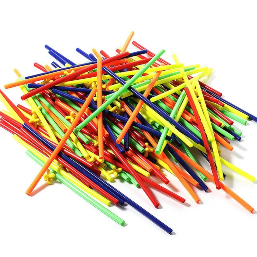 100pcs Assembled Building Blocks Toy Children Educational Colorful Plastic Straw Fight Inserted Blocks Christmas Gift 100pcs Assembled Building Blocks Toy Children Educational Colorful Plastic Straw Fight Inserted Blocks Christmas Gift