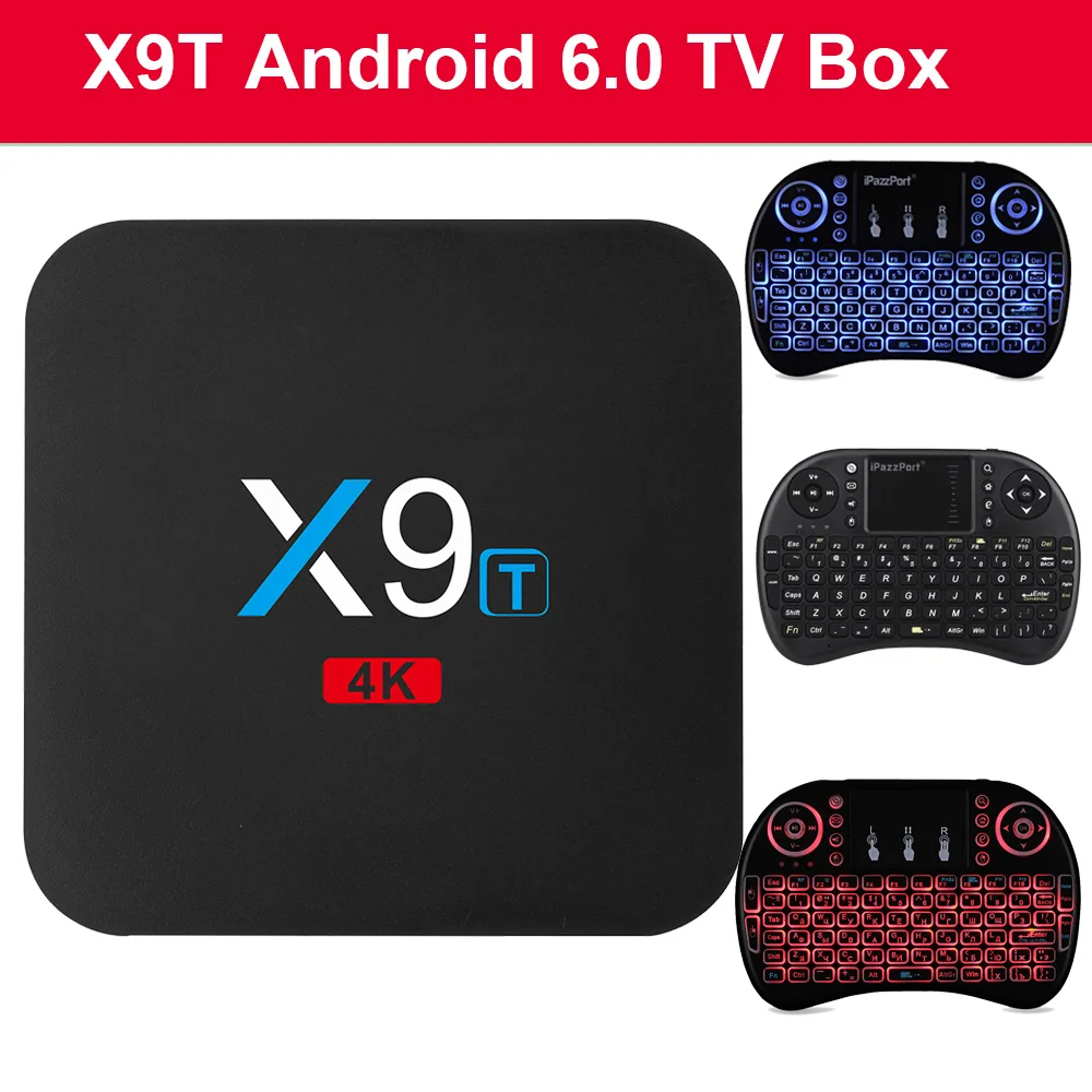 

X9T Smart TV Box Amlogic S912 2GB RAM 16GB ROM 2.4G WiFi Bluetooth 4.1 Set Top Box 1000Mbps Support 4K H.265 Media Player PK X92