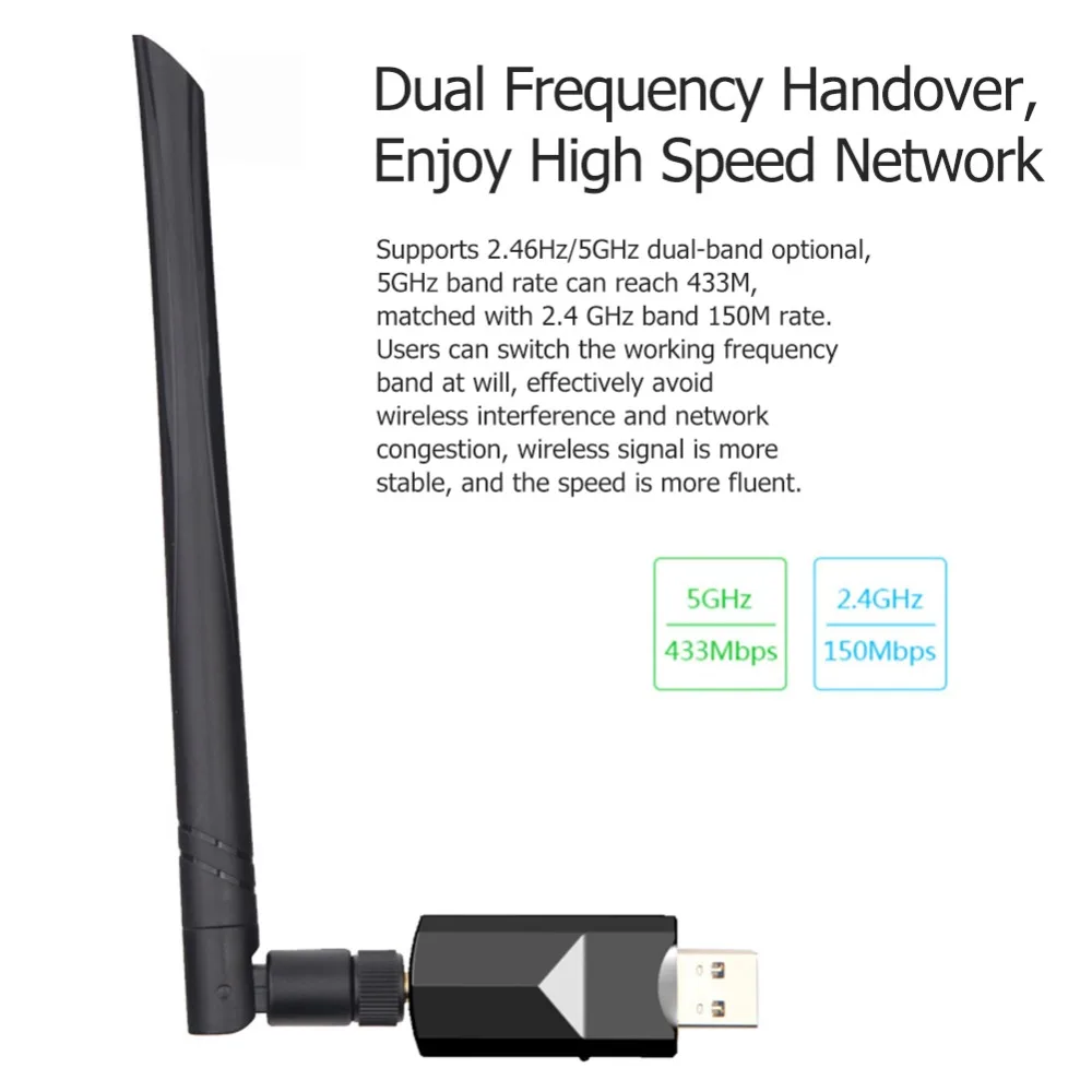 M-1200M/M-600P USB WiFi адаптер 1200/600 Мбит/с двухдиапазонный 2,4 ГГц/5,8 ГГц Беспроводная Lan сетевая карта WiFi приемник для ПК компьютера