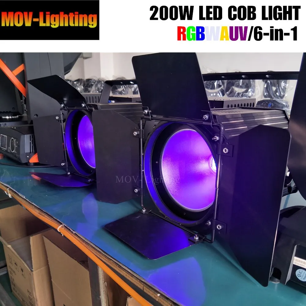 200 Вт COB Par Light RGBWAUV студийная театральная шайба DMX сценические огни