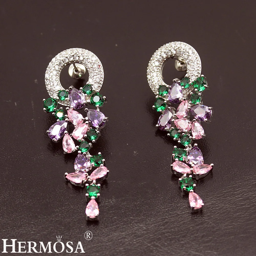 Hermosa женские серьги из натурального камня кунцит камень рождения Перидот